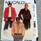 McCall's Pattern 7196  Retro 1980 Mens Shirt-Shirt-Jacket Size 40