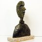 ALBERTO GIACOMETTI Handcast Replica  MALE HEAD Bronze Statue, COA Included