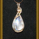 Wire Wrapped Teardrop Stone Pendant