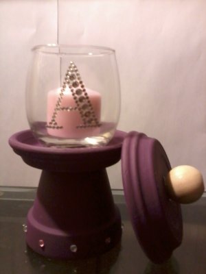 Purple Candle Holder