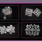 ROUND FLOWER BRIDAL WEDDING RHINESTONE CRYSTAL DRESS CAKE BROOCH PIN ROUND FLOWER BRIDAL WEDDING RHINESTONE CRYSTAL DRESS CAKE BROOCH PIN