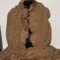 LARGE LONG THINK WINTER CHUNKY PASHMINA FUR LACE KNIT WRAP STOLE SCARF SHAWL