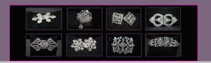RIBBON HEADBAND BEADED GLASS CRYSTAL RHINESTONE WEDDING HAIRBAND