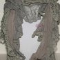SEASTAR KNIT CROCHET TASSEL COTTON VINTAGE  WHITE LACE WRAP SCARF SHAWL