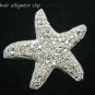 CHRISMAS BEACH SEA STAR STARFISH CRYSTAL RHINESTONE WEDDING HAIR ALLIGATOR CLIP