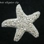 CHRISMAS BEACH SEA STAR STARFISH CRYSTAL RHINESTONE WEDDING HAIR ALLIGATOR CLIP
