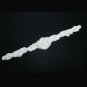 LONG BEADED GLASS CRYSTAL RHINESTONE BRIDAL DRESS SASH BELT APPLIQUE