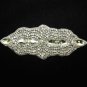 FAUX PEARL BEADED GLASS TEARDROP CRYSTAL RHINESTONE WEDDING DRESS APPLIQUE