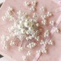 WEDDING BRIDAL RHINESTONE CRYSTAL FAUX PEARL CLUSTER BEADS HAIR COMB