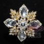VINTAGE STYLE BRIDAL WEDDING BOUQUET CAKE RHINESTONE CRYSTAL CROSS BROOCH PIN