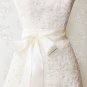 2.5" ANTIQUE WHITE SATIN RIBBON SINGLE FACE WEDDING SASH BELT 3 YARDS
