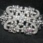 LOT OF 3 LEAR RHINESTONE CRYSTALS VINTAGE STYLE RIBBON DRESS SASH BROOCH PIN