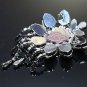 DANGLE BRIDAL WEDDING CAKE HAIR DRESS CZECH RHINESTONE CRYSTAL BROOCH PIN
