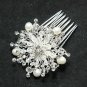 BRIDAL WEDDING BRIDES FRESHWATER PEARL RHINESTONE CRYSTAL HAIR COMB