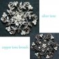 SILVER/VINTAGE RHINESTONE CRYSTAL WEDDING DANGLE SASH BELT OLIVE LEAF BROOCH PIN