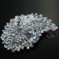 Large Wedding Bridal Marquise Teardrop Rhinestone Crystal Alloy Brooch Pin