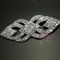 RHINESTONE CRYSTAL BRIDAL WEDDING SASH BUCKLE CRAFT RHOMBUS BROOCH PIN -CAS