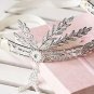 WEDDING BRIDAL RHINESTONE CRYSTAL GREAT GATSBY STYLE CROWN WHITE RIBBON TIARA