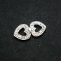 Wedding Invitation Two Hearts Rhinestone Crystal Closure Hook and Eye Clasp DIY