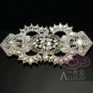 Large Wedding Bridal Rhinestone Crystal Belt Buckle Pendant/Hook and Eye Clasp