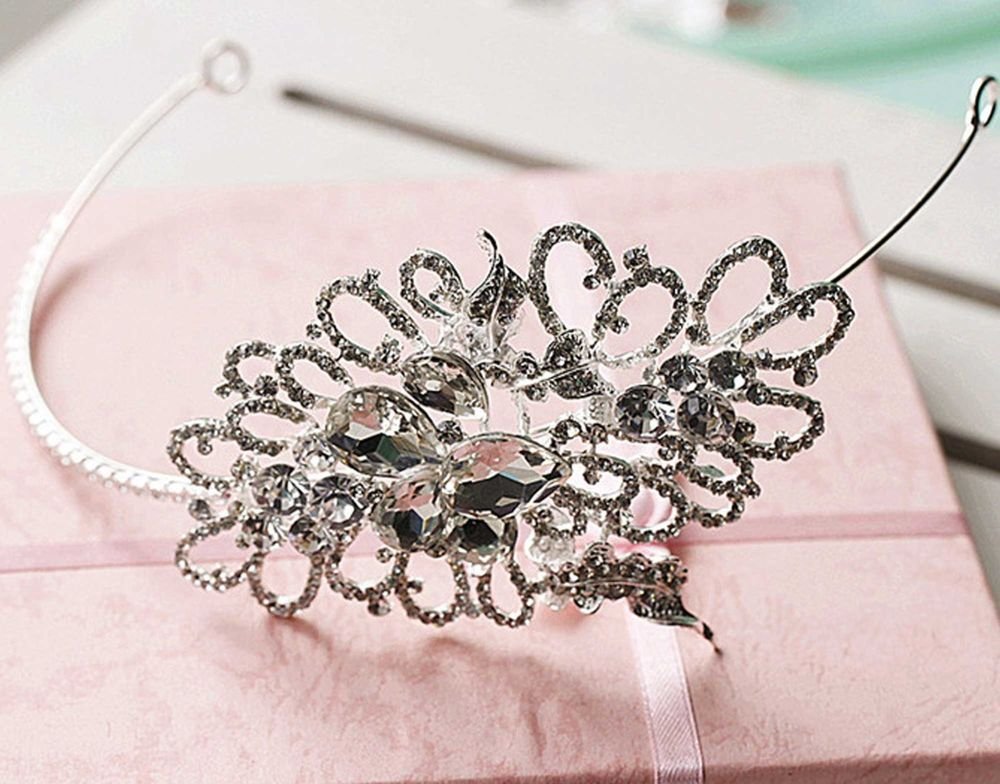 Vintage Wedding Bridal Rhinestone Crystal Headpiece Crown Hair Headband Tiara