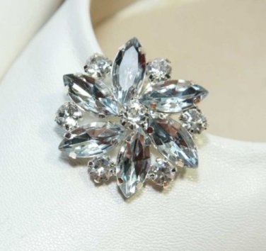 Snowflake Flower Rhinestone Acrylic Crystal Wedding Bridal Sandals Shoe Clips