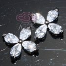 Lot of 5 Pear Austria Rhinestone Crystal Petals Small Flower Sew Beads Flat Back