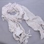 KHAKI EMBROIDERY ROSE CROCHET FLORAL CROCHET LACE WRAP SHAWL STOLE SCARF