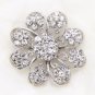 Rhinestone Crystal Bridal Wedding Flower Bouquet Cake Round Brooch Pin