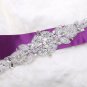 Sew On Beaded Silver Sequins DIY Wedding Headband Flower Craft Applique