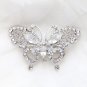 Cute Butterfly Marquise Rhinestone Crystal Wedding Bridal Hair Alligator Clip