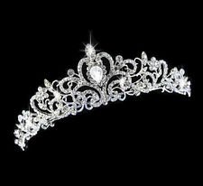 Vintage Victorian Rhinestone Crystal Wedding Hair Tiara Crown Headpiece -CA