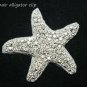 CHRISTMAS BEACH SEA STAR STARFISH CRYSTAL RHINESTONE WEDDING HAIR ALLIGATOR CLIP