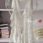 ELEGANT LACE EMBROIDERY COSTUME IVORY TASSEL CROCHET WRAP SHAWL STOLE SCARF