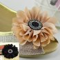A Pair Black Nude Black Chiffon Daisy Flower Wedding Bridal Shoe Clips