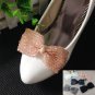 Beaded Crystals Stones Color Bow Wedding Bridal Sparkling Shoe Charm Clips Pair