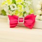Azalea Ribbon Rhinestone Crystal Sqaure Bow Wedding Shoe Charm Clips Pair