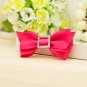 Azalea Ribbon Rhinestone Crystal Sqaure Bow Wedding Shoe Charm Clips Pair