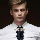 Vintage Style Black Ribbon Wedding Men Pre Tied Lace Bow Tie Brooch Pin Clip