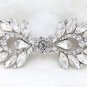 Wedding Bridal Rhinestone Crystal Dress Sash Belt Matching Button Closure Clasp
