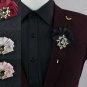 Wedding Men Fashion Party Groom Boutonniere Corsage Pin Brooch