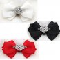Color Ribbon Bow Crystal Wedding Bridal Rose Flower Boots Shoe Clips Charms