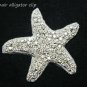 Christmas Party Prom Wedding Bridal Starfish Star Applique Hair Alligator Clip