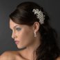 Bridal Wedding Ivory Pearl Rhinestone Crystal Flower Hair Comb Headpiece