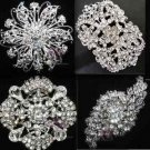 4 Mix Vintage Style Rhinestone Crystal Wedding Brooch Pin Jewelry
