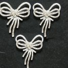 Lot of 3 Wedding Rhinestone Crystal Bow Butterfly Brooch Pin Jewelry