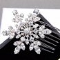 Winter Snowflake Snow Rhinestone Crystal Bridal Hair Comb Wedding Headpiece