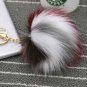 Large Colorful Fur Pom Pom Keychain Key Chain Bag Ornament Tassel Keyring