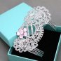 Crystal Headpiece Rhinestone Comb Rose Gold Silver Wedding Hair Clip