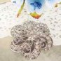 Cream Freshwater Pearl Flower Bouquet Decoration Cake Rhinestone Brooch Pin